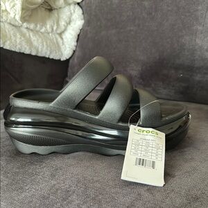 Crocs Women's Black Platform Sandals